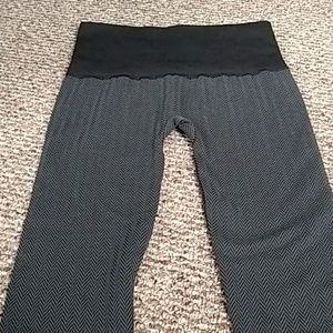 Fleecy grey and black leggings